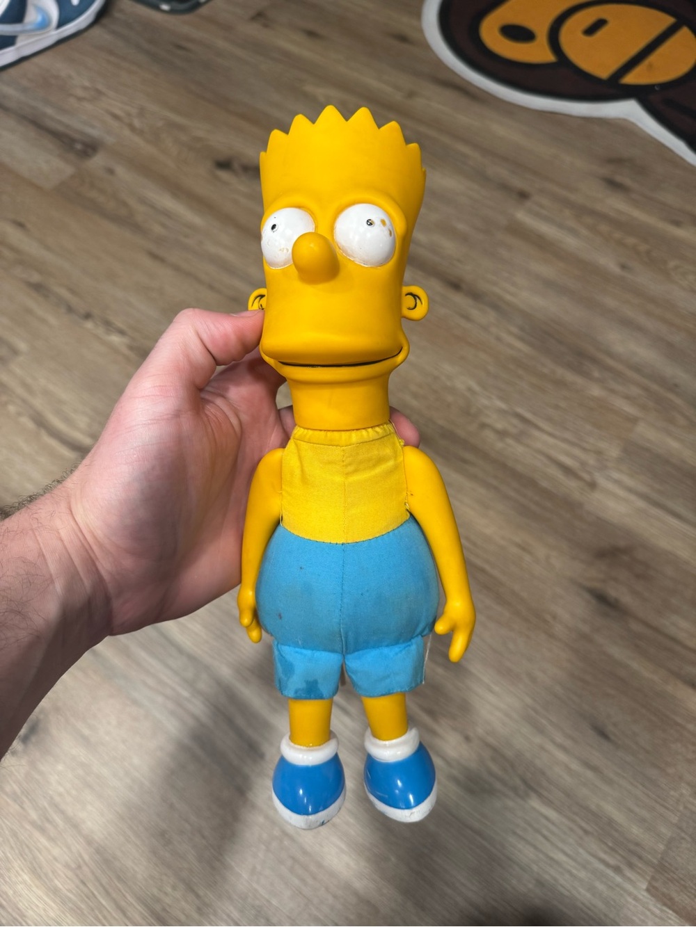 1990 Simpsons Bart Cartoon Character Plush Doll - Collectible Figure